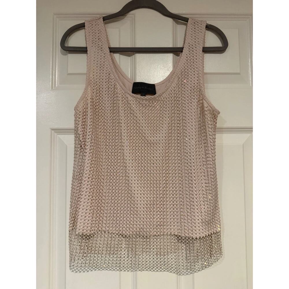 Free people sequin tank top In blush rose